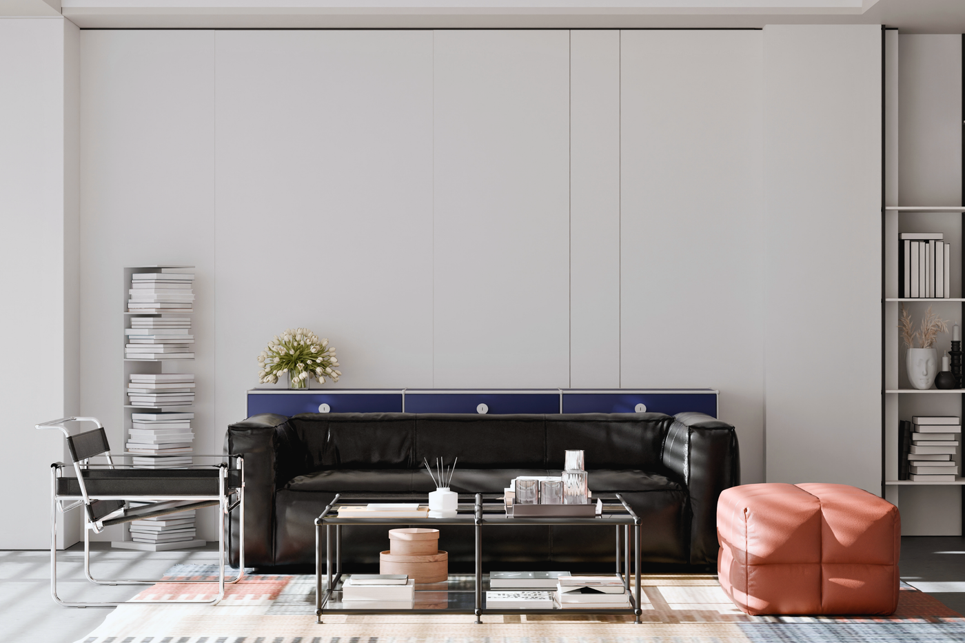 The same apartment furnished in the Bauhaus style