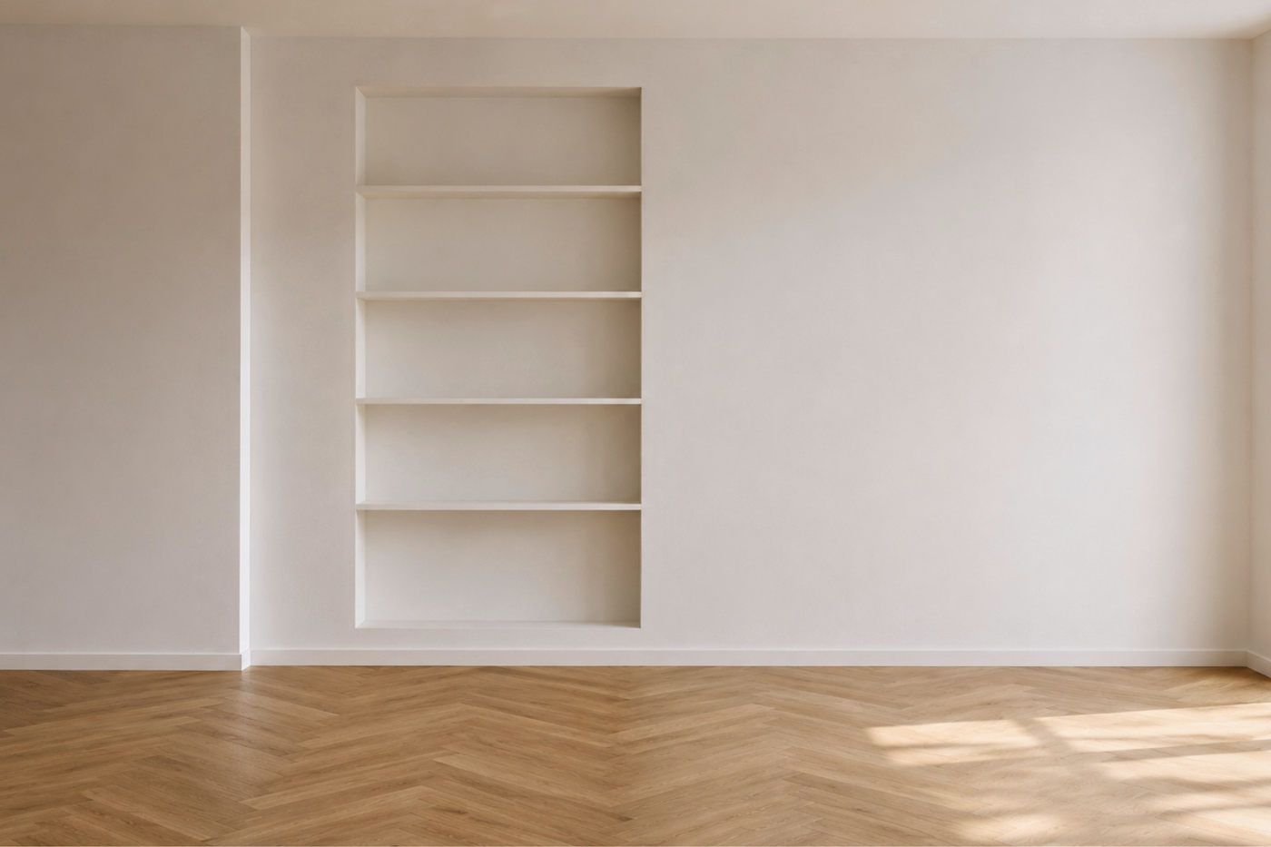 Empty apartment interior before furnishing, Bohemian plan