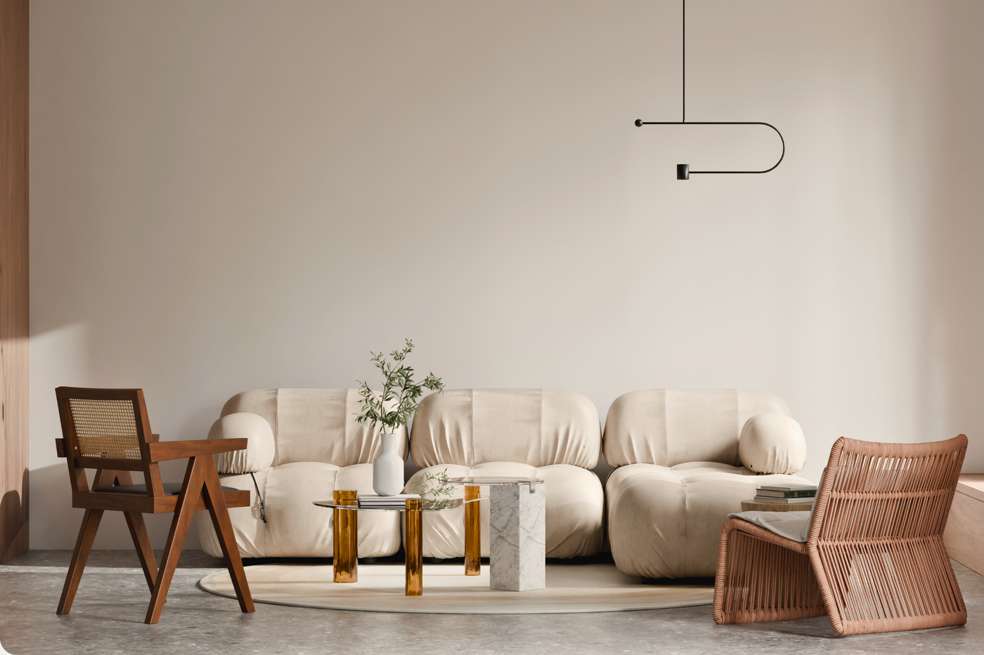 The same apartment furnished in the Mediterranean style