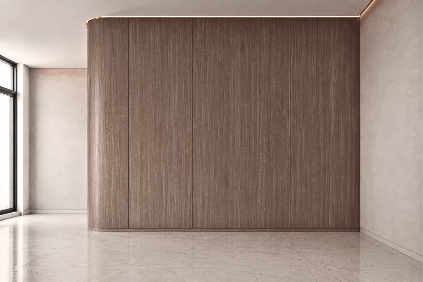 Empty apartment interior before furnishing, Scandinavian plan